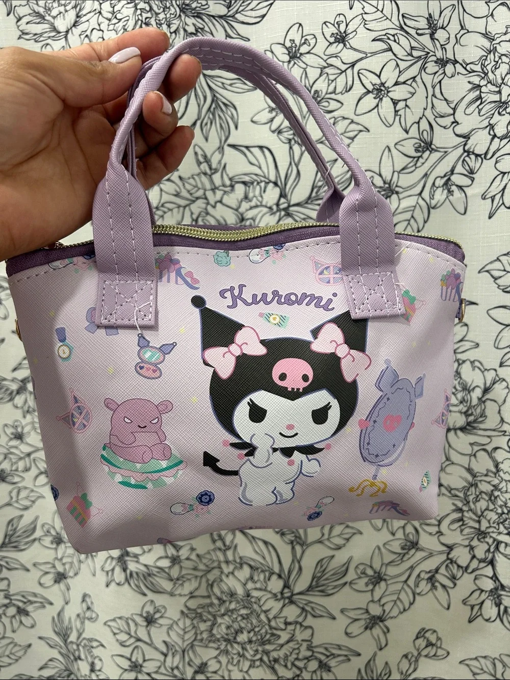 Sanrio Kuromi Lavender Pink Mini Tote Bag